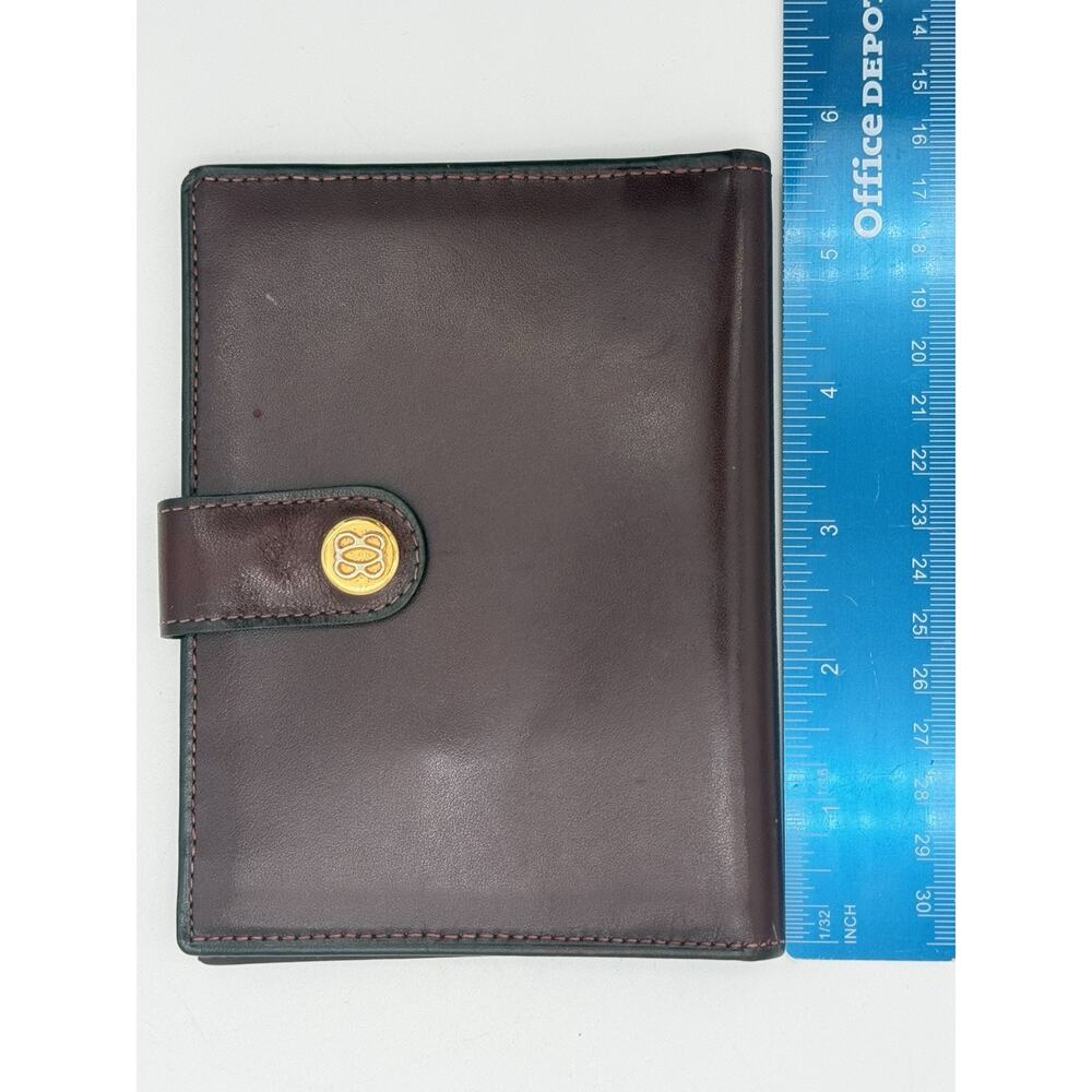BOSCA Burgundy Calfskin Leather Travel Wallet Passport Baggage Organizer - Picture 7 of 12